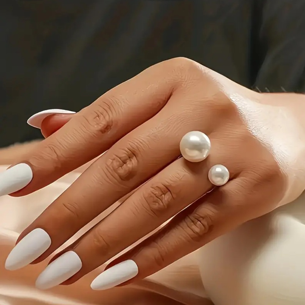 Elegant Pearl Adjustable Ring